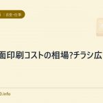 B4両面印刷コストの相場?チラシ広告?