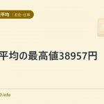 日経平均の最高値38957円