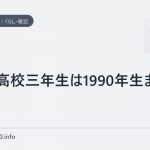 今の高校三年生は1990年生まれ