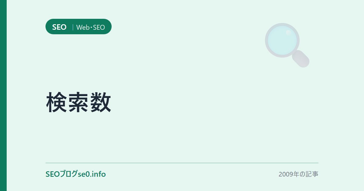 検索数