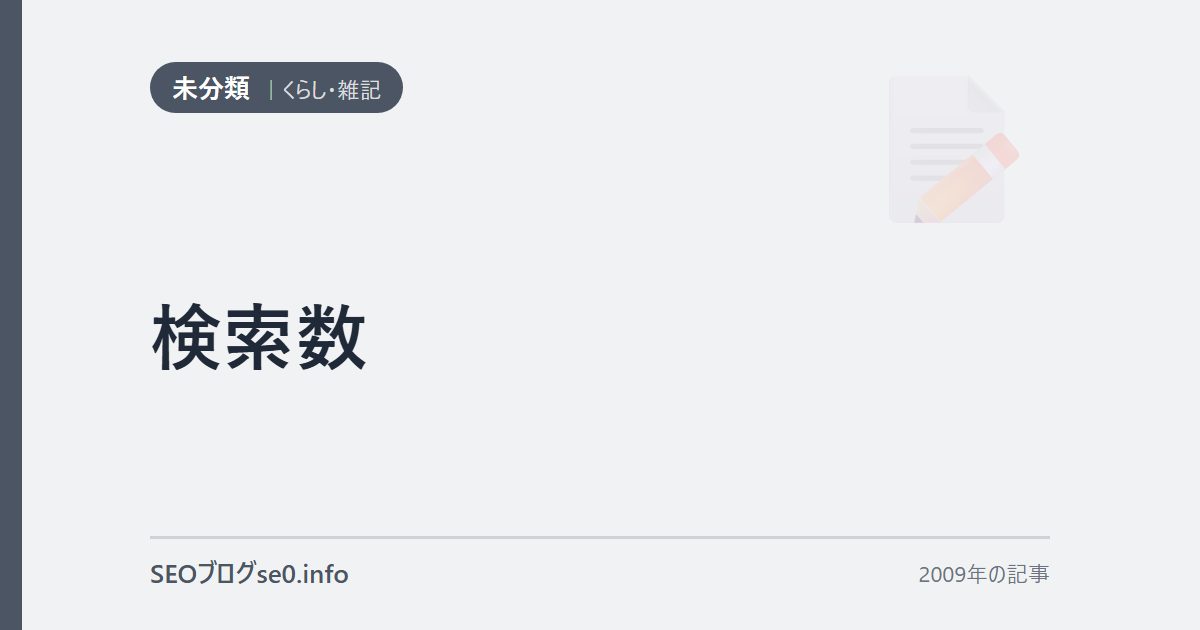 検索数