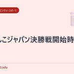なでしこジャパン決勝戦開始時間