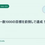 フォロワー数1000の目標を前倒しで達成！！(twitter)
