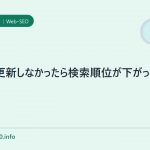 1週間更新しなかったら検索順位が下がった。SEO対策